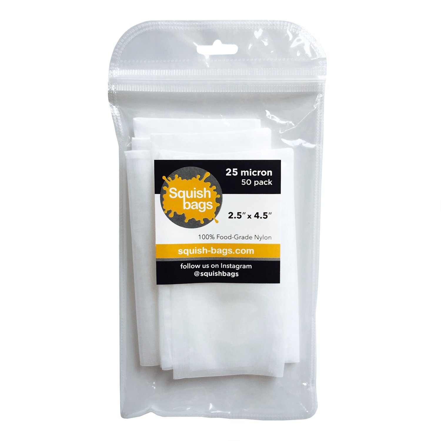 Squish Bags – Rosin Bags (2.5″ x 4.5″) – 25, 37, 90, 120 micron – 50-100 packs+