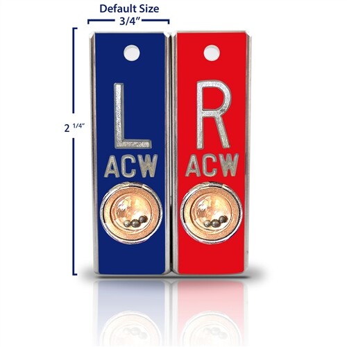 Custom X-Ray Markers, Positioning – Left/Right Set (Aluminum)