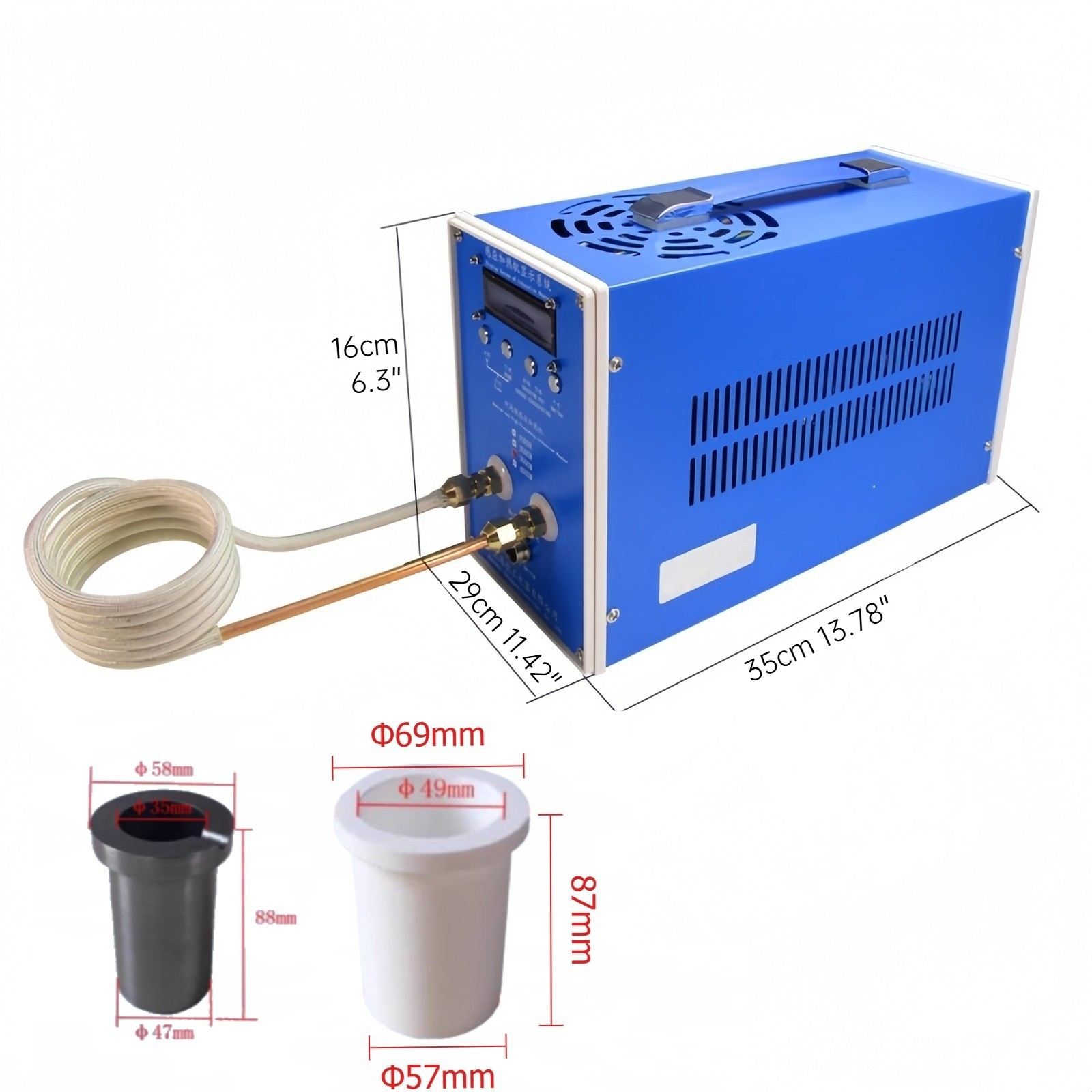 6000W High Frequency Induction Heater Melting Furnace Melting Heating Machine
