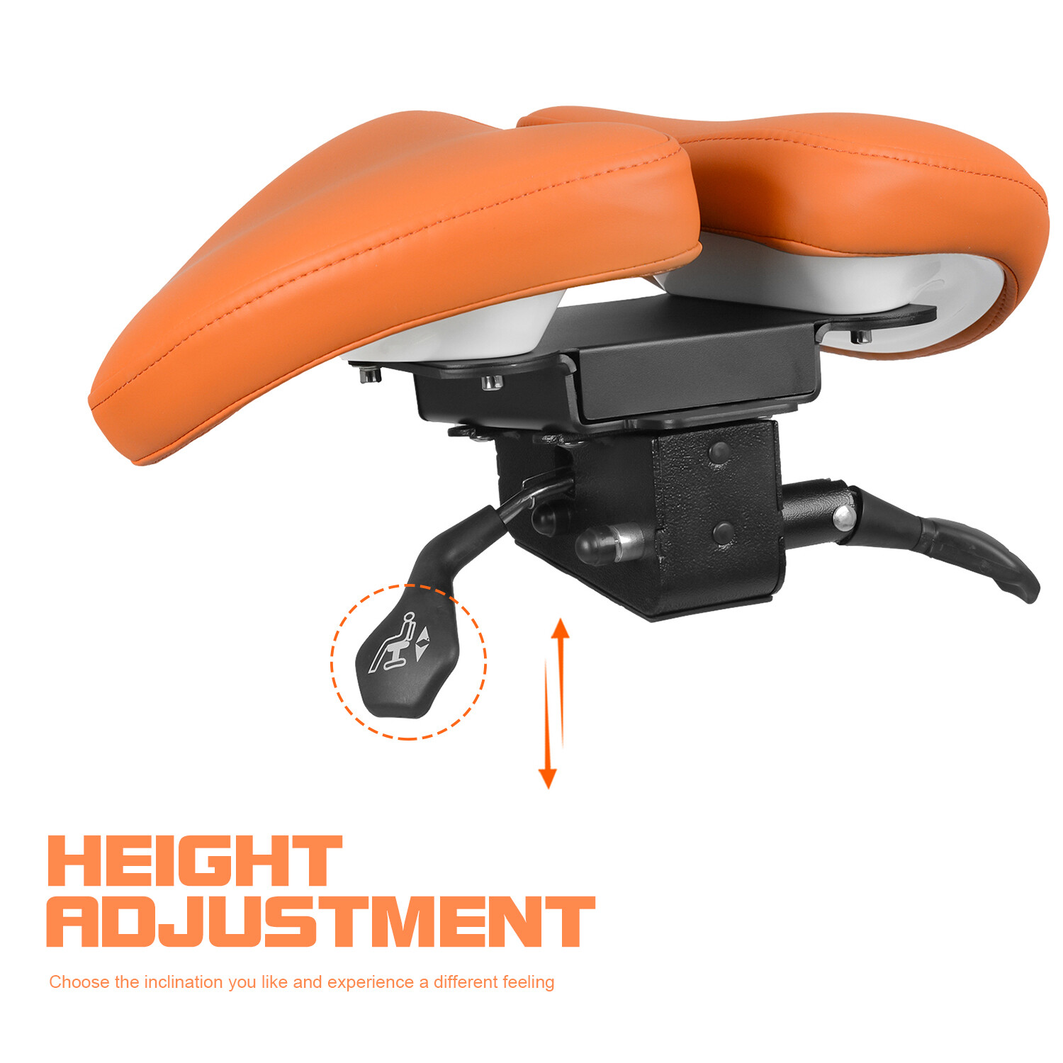 Rotatable Ergonomic Adjustable Saddle Doctor Office Chair Imported Leather Chair