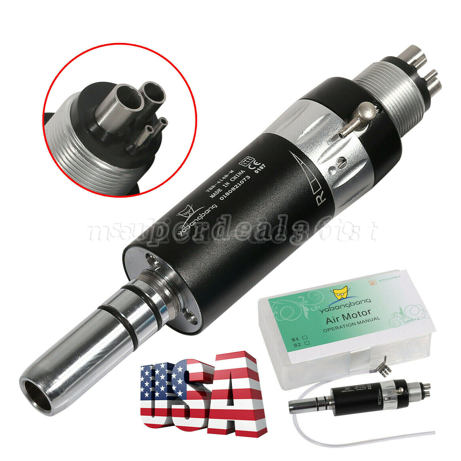 Dental low speed handpiece straight/contra angle/air motor 2/4H E-type f/ NSK mx