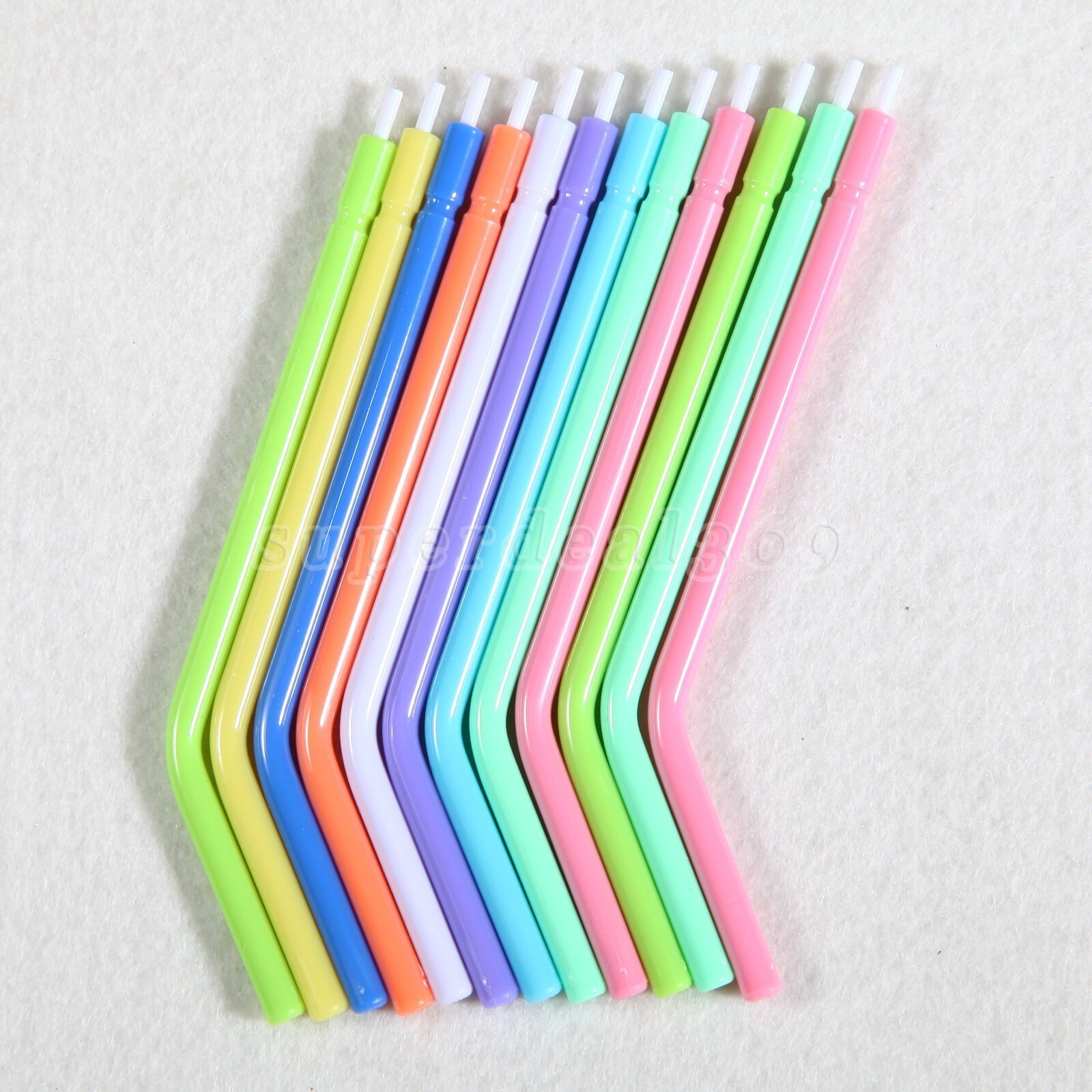 Dental Disposable Air Water Syringe Tips-White Inner Rainbow Outer Tube 250/bg