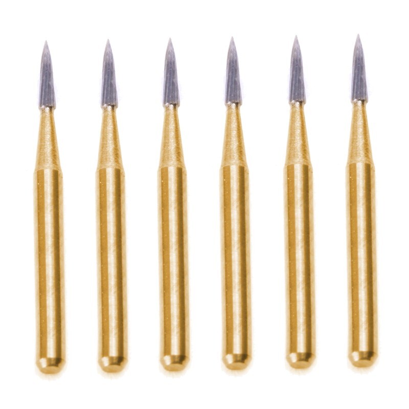 AZDENT 10 Pcs Dental Carbide Trimming & Finishing Burs FG/7406/7408/7901/7902