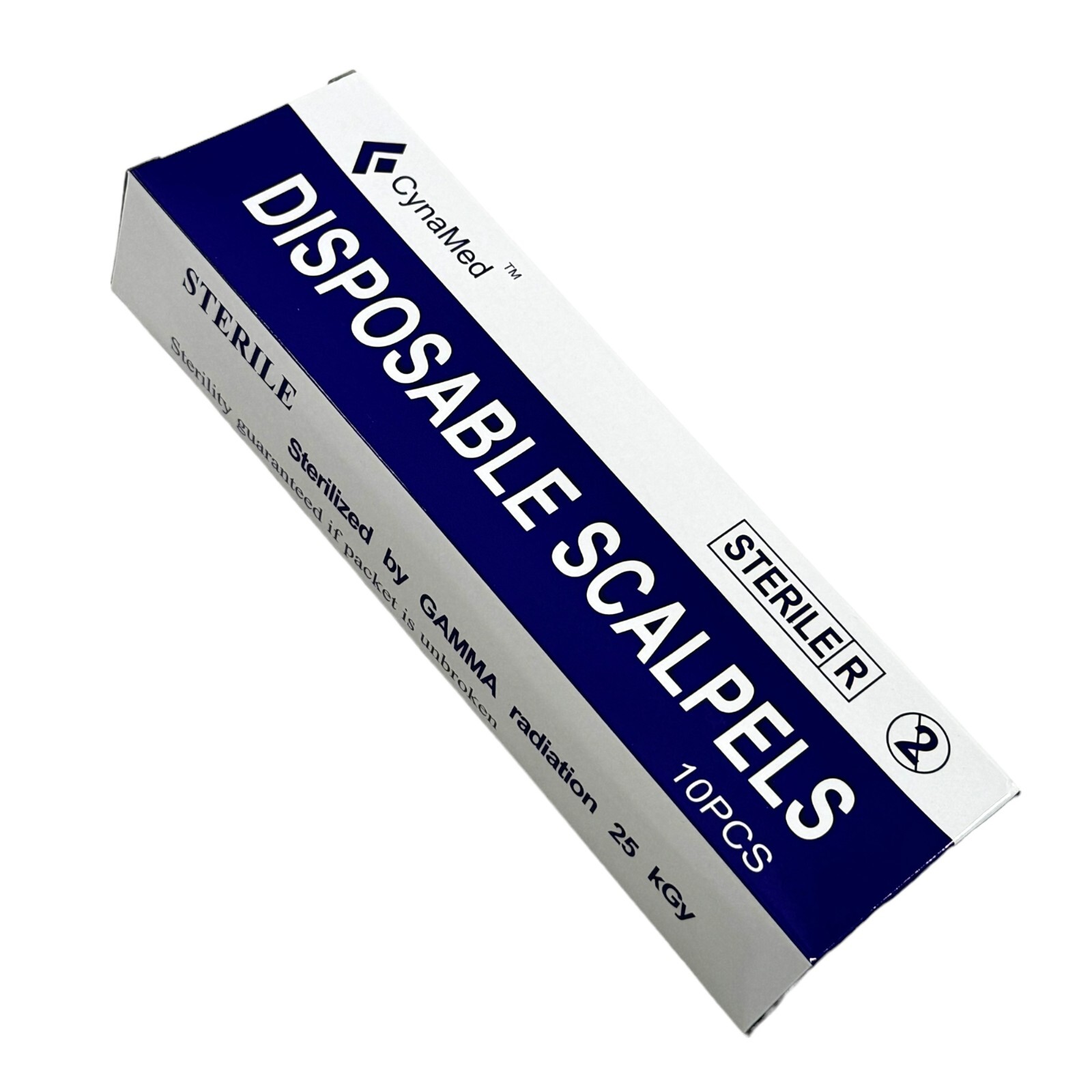 Box of 10 Plastic Disposable Scalpel #12B Podiatry, Dermaplaning Sterile Scalpel
