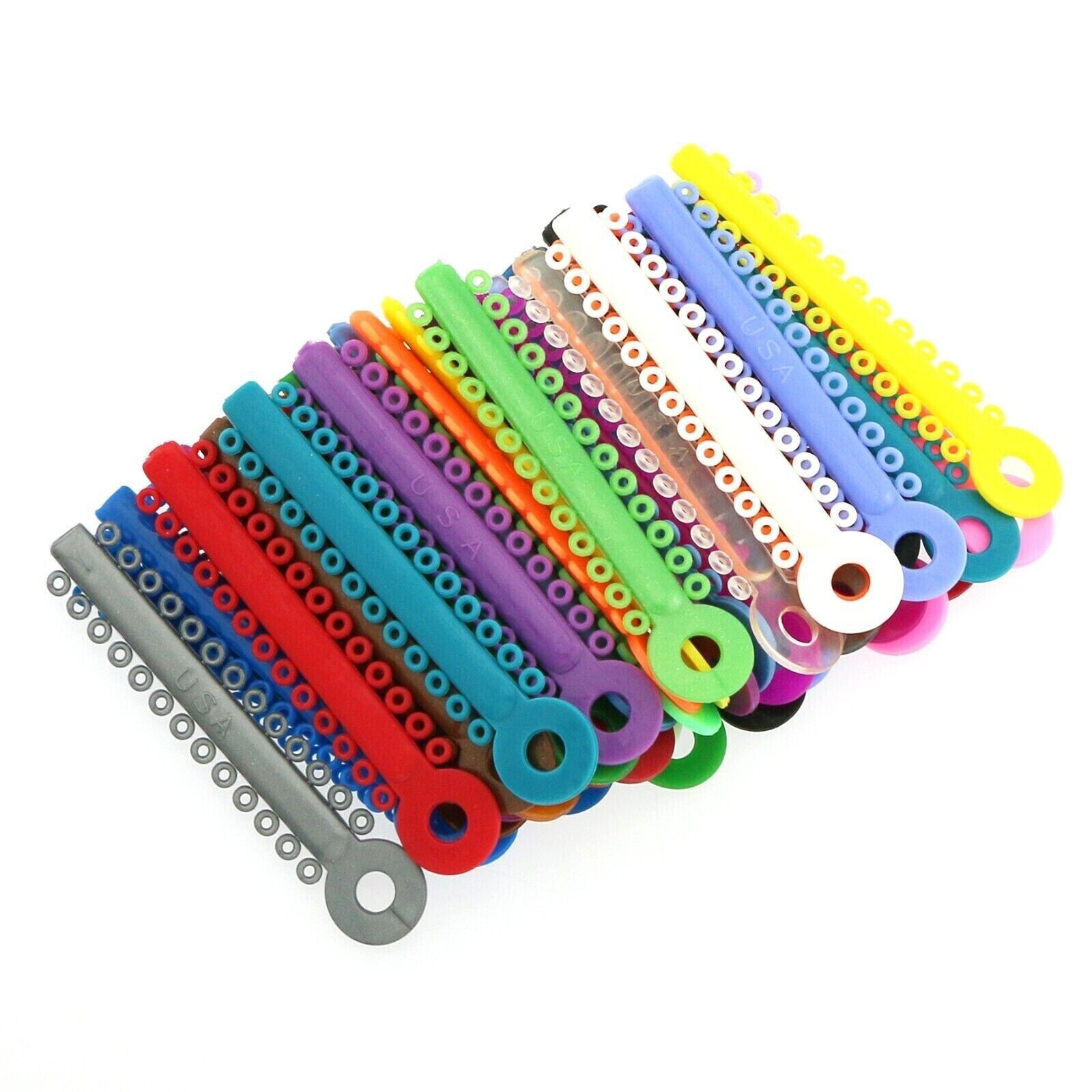 45 Colors Dental Orthodontic Ligature Ties Elastic Latex Bands 1040 Pcs/Pack