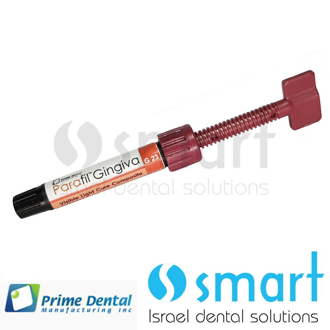 Dental Parafil composite gingival visible light cure pink G23 4.5 gr stain