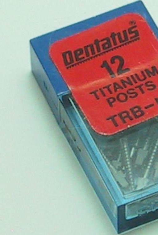 Dentatus Dental Screw Posts S6 Refill Box 12 posts (Titanium) Short Sweden