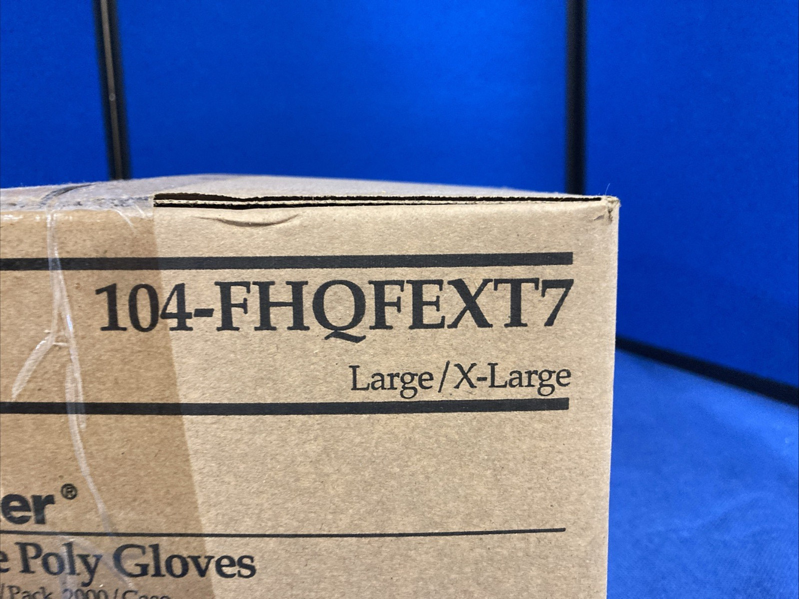 FOODHANDLER QuickFit Blue Poly Gloves, 200/Pack/, 2000 Case, 104-FHQFEXT7 L/XL