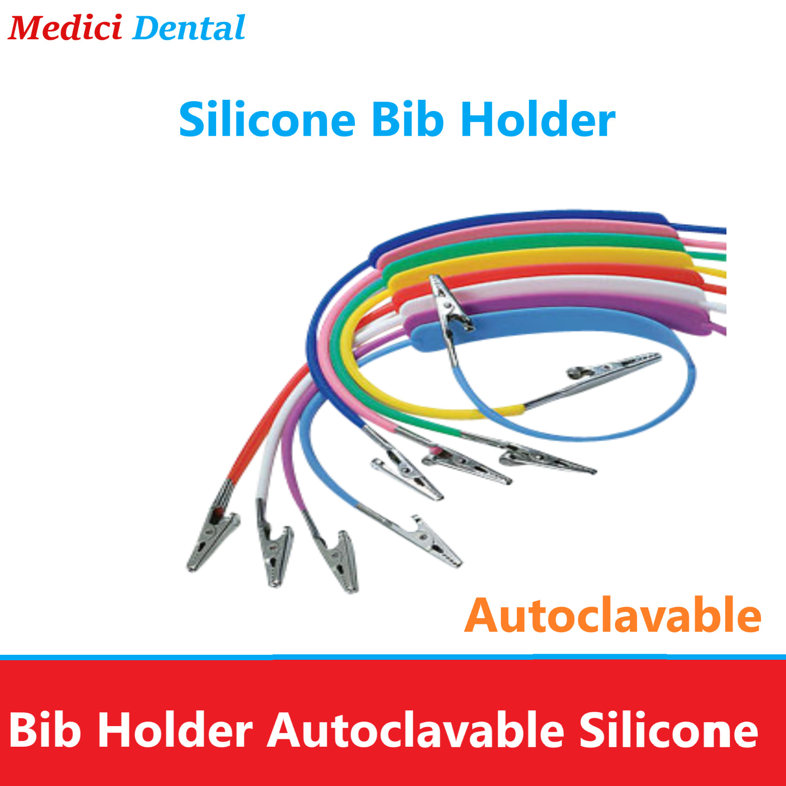 Dental Patient Bib Silicone Bib Holder Autoclavable to 275F, Will not snag hair