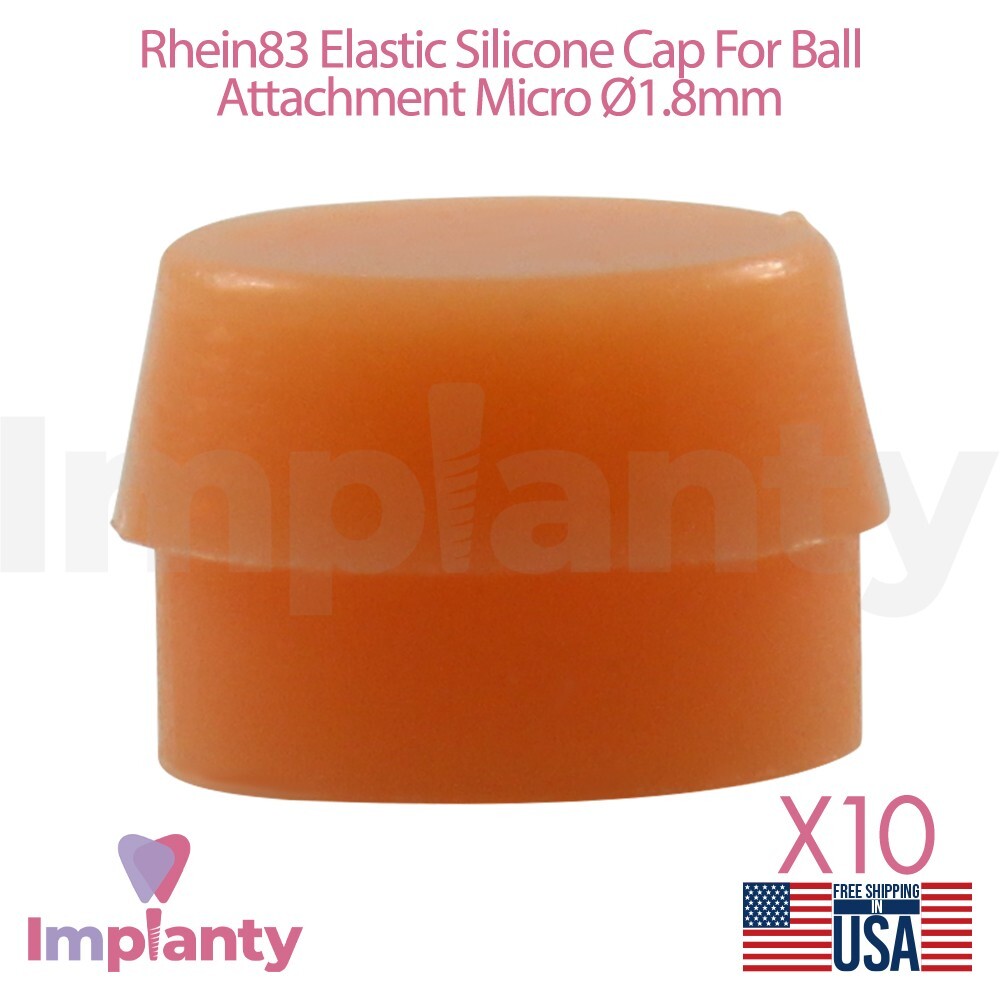 10x Dental Ball Attachment Silicone Caps Micro Size 1.8mm Dentistry Lab Tool