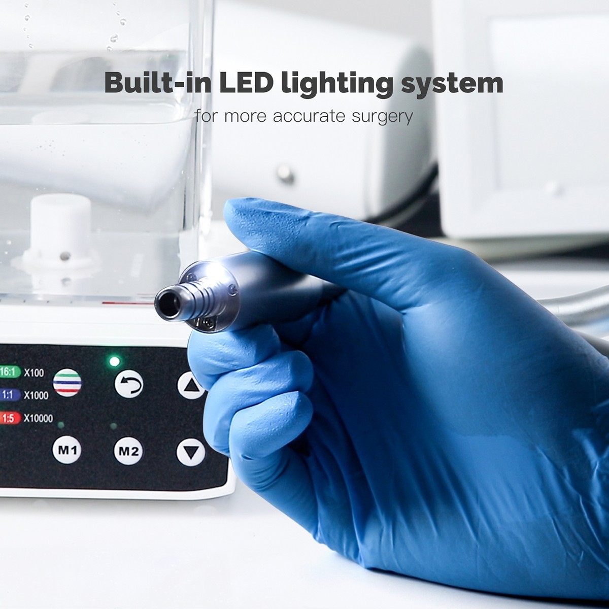 Dental Surgery Electric LED Brushless Micromotor with Water Tank For Practice