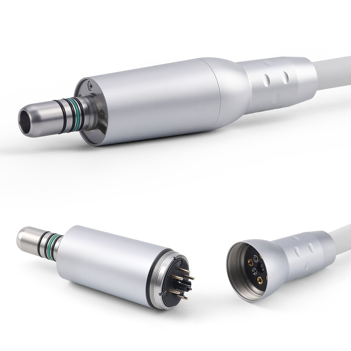 AZDENT Dental Brushless LED Electric Micro Motor Handpiece Motor 4 Hole