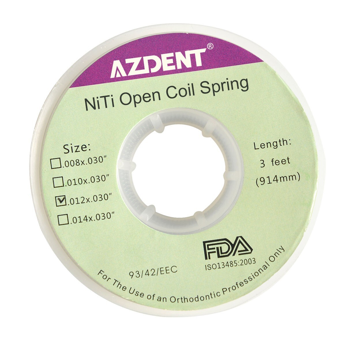 1Pc AZDENT Dental Orthodontic Niti Open Coil Springs Dia.012 inch, 914mm/3 Feet