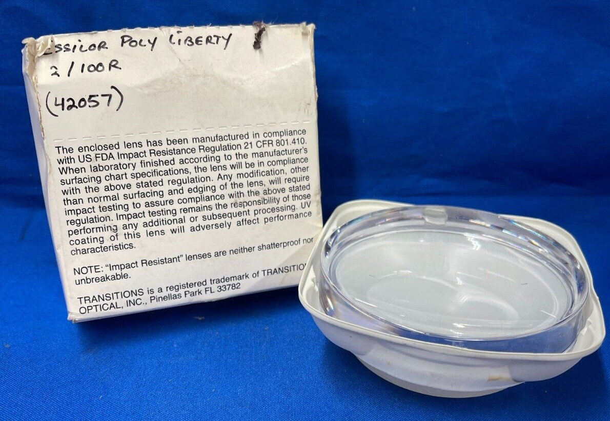 ESSILOR POLY LIBERTY 2/100 R SINGLE LENS 42057
