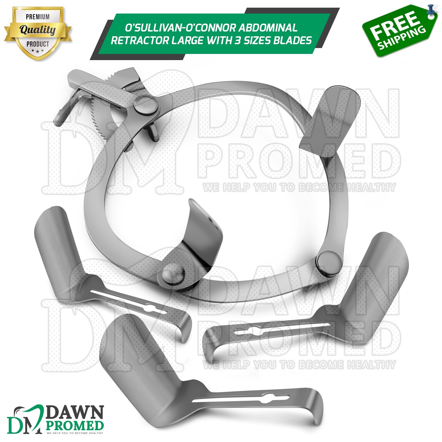 O’Sullivan-O’Connor Abdominal Retractor Large With 3 Size Interchangeable Blades
