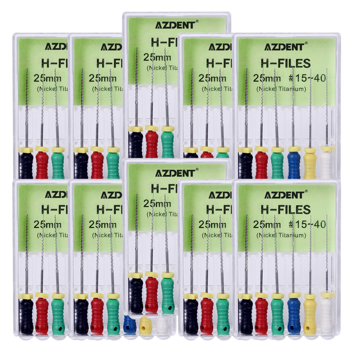 10X Dental NITI Endodoncia Canal Raíz 25mm #15-40 Lima Manual 6pzass/Kit H-LIMAS