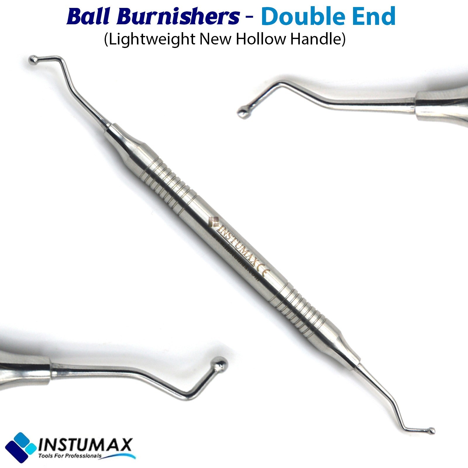 Dental Composite Ball Burnishers Set – 5-Piece Polished Ball End Instruments