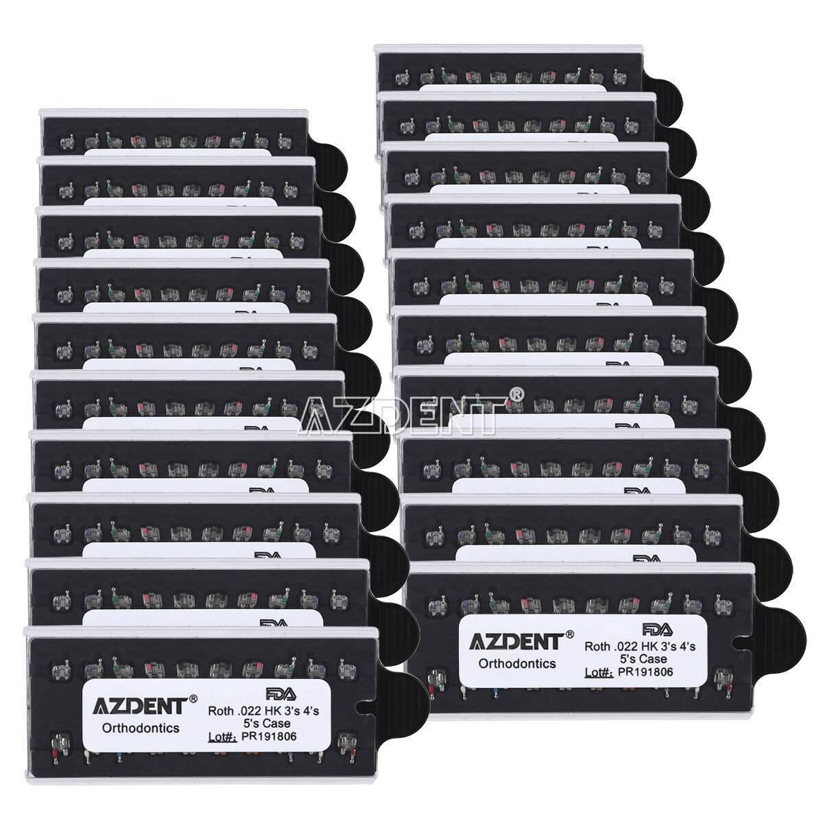 AZDENT Dental Orthodontic MIM Monoblock Bracket Braces Mini Roth/MBT 018/022