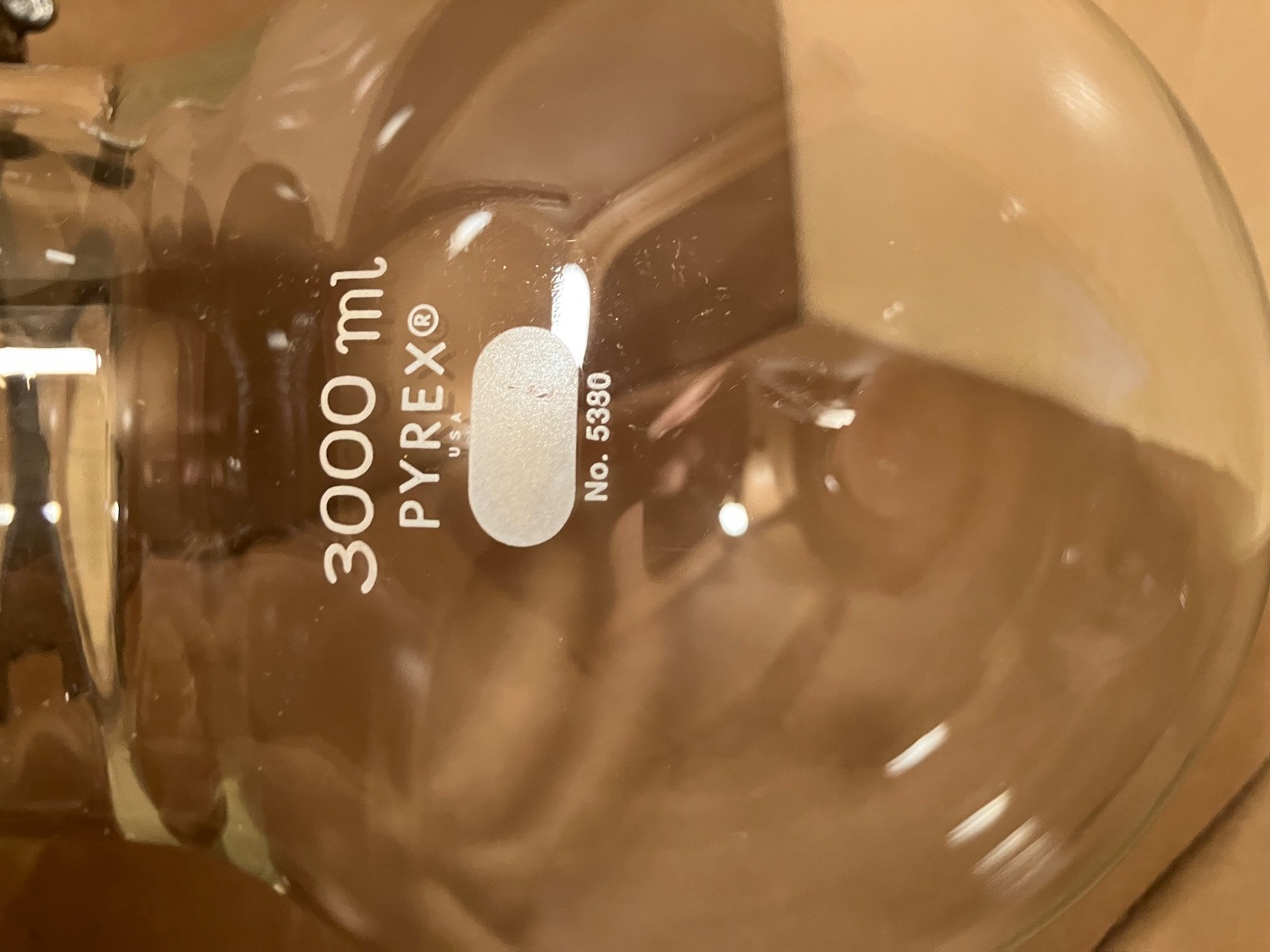 Pyrex Kontes 3000ml 2 Piece 3 Neck Flask & Handle