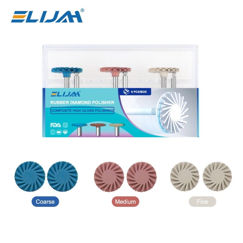 Dental Composite Polishing Kit Diamond System RA Rubber Wheel Polisher