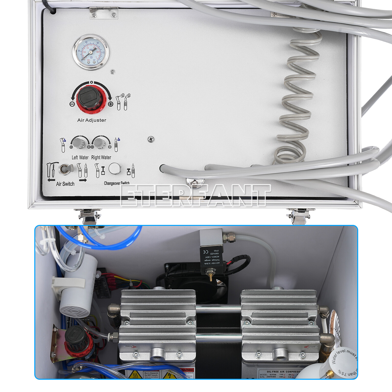 BD-402 Portable Dental Delivery Unit Air Compressor Suction System 4 Holes
