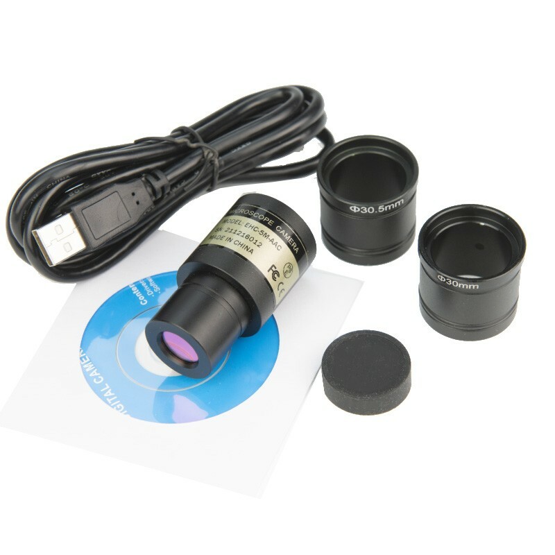 5.0MP USB2.0 Digital Eyepiece Camera for Microscope 23.2mm 30mm 30.5mm Adapter
