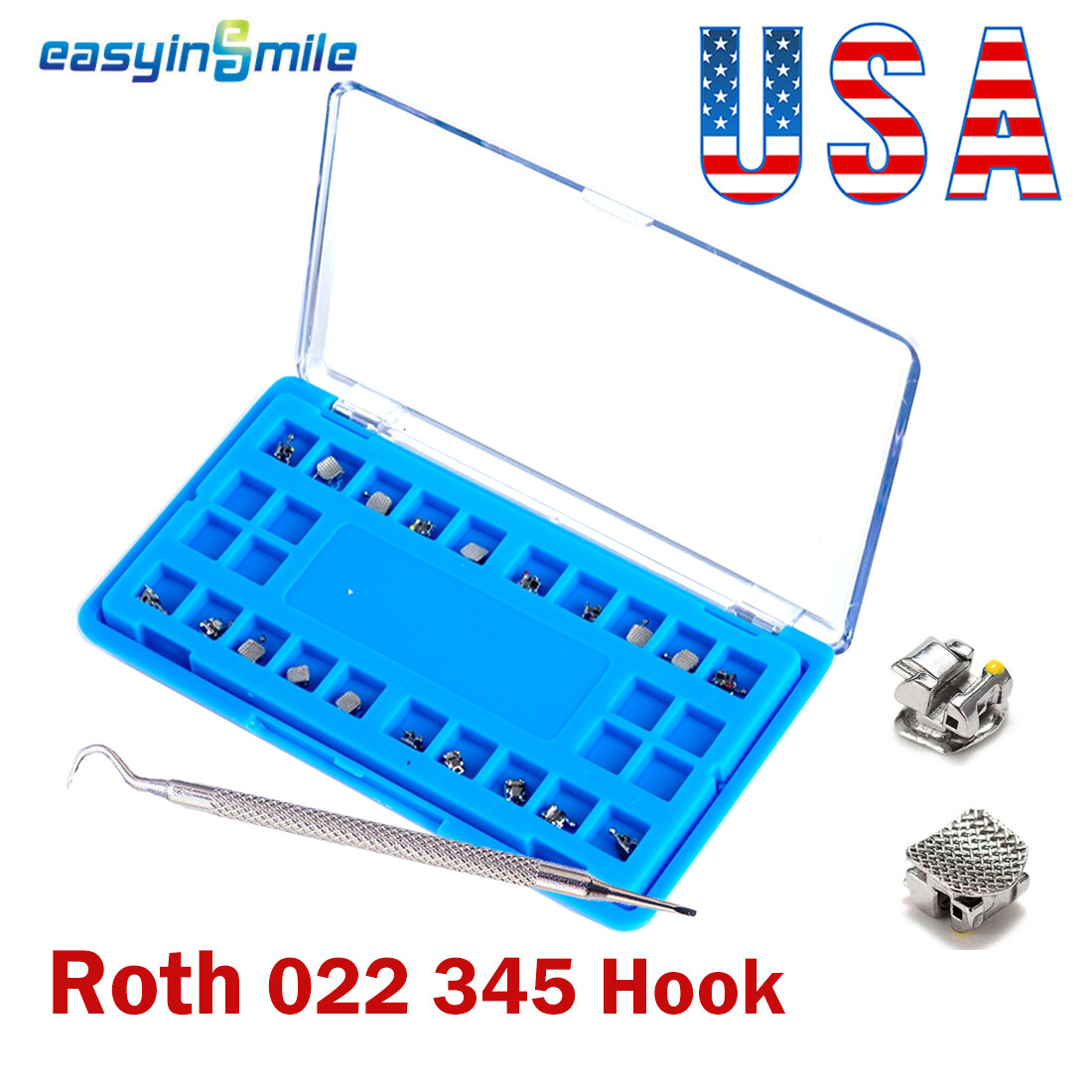 Orthodontic Self-ligating Brackets Spherical Bracket Dental Metal Brace ROTH/MBT