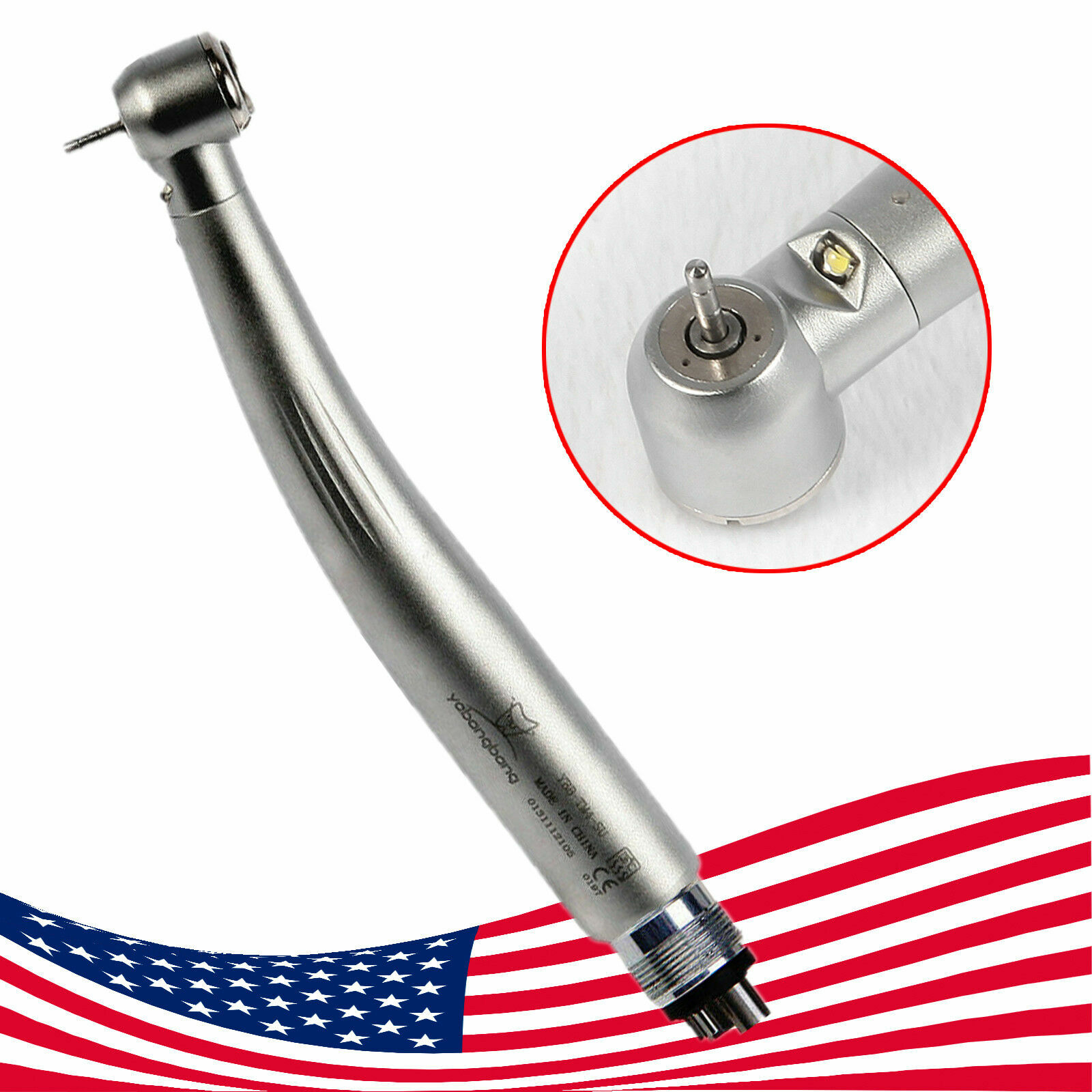 NSK Style Dental (LED Optic E-generator) Handpiece High Speed Turbine 2/4Hole