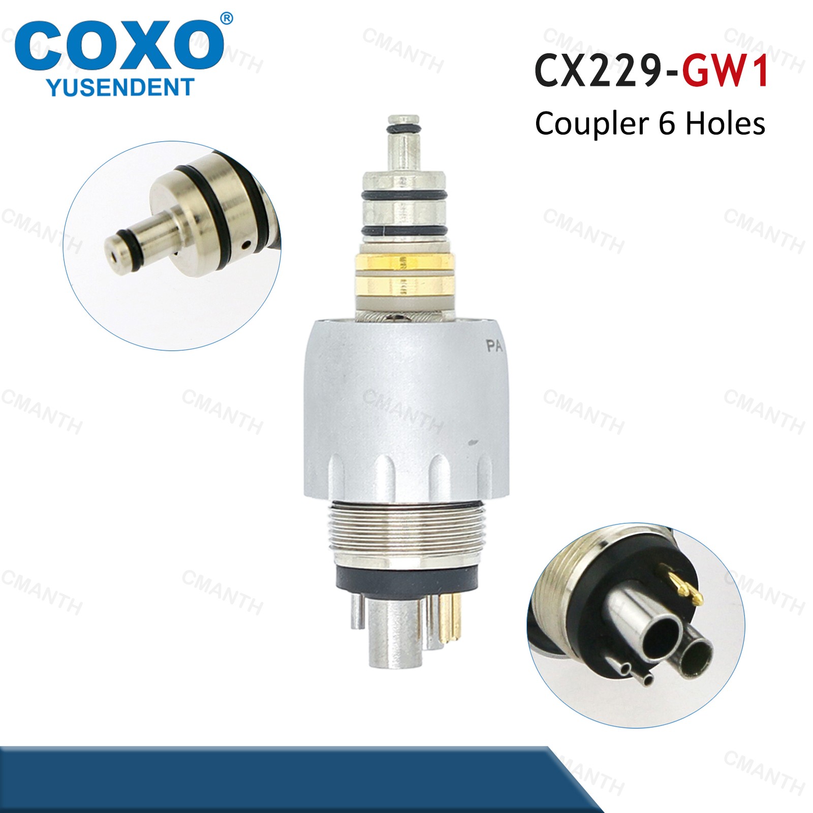 COXO Dental Handpiece Fiber Optic High Speed Standard/Torque Air Rotor Coupler