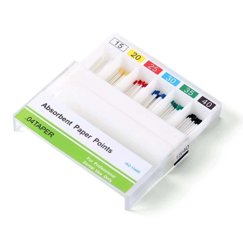0.04 Taper Dental Endodontic Absorbent Paper Points Root Canal Clean 15#-40#