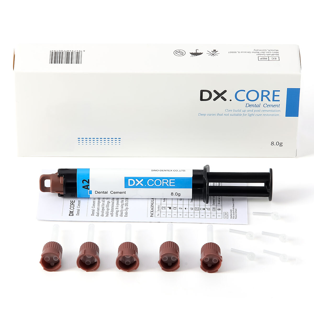 Dental Dual Core Composite Resin A2 A3 Cure Refill Build Up Flowable 8g/Syringe