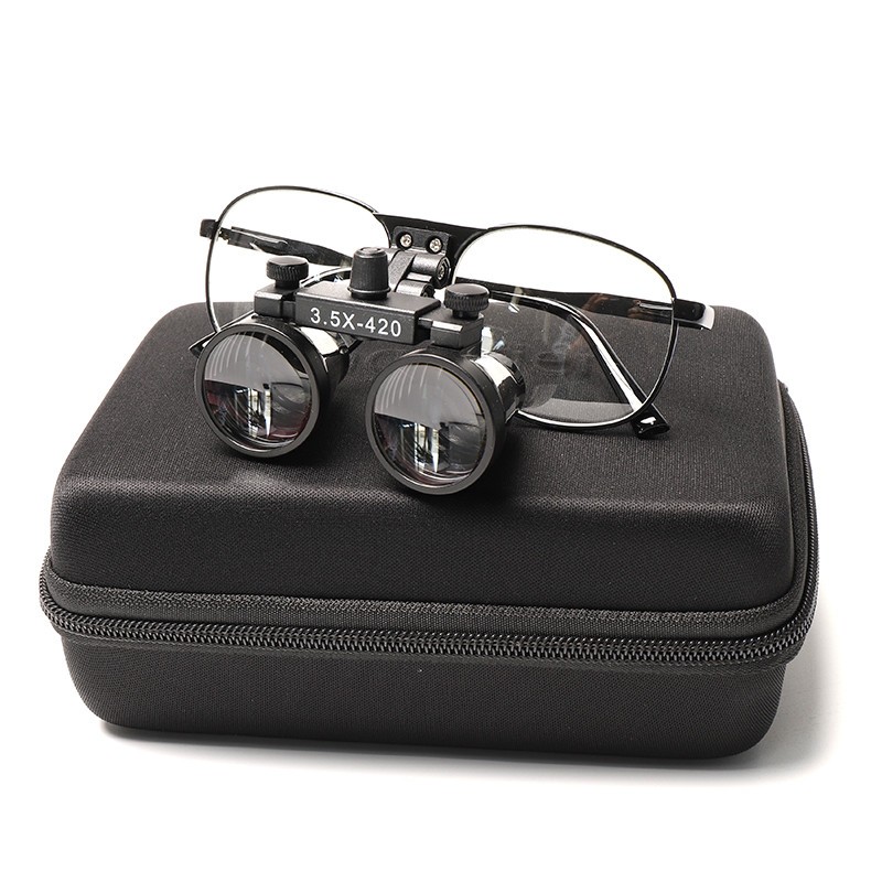 3.5X420 Magnification Binocular Dental Loupes Metal Frame Surgical Magnifier US