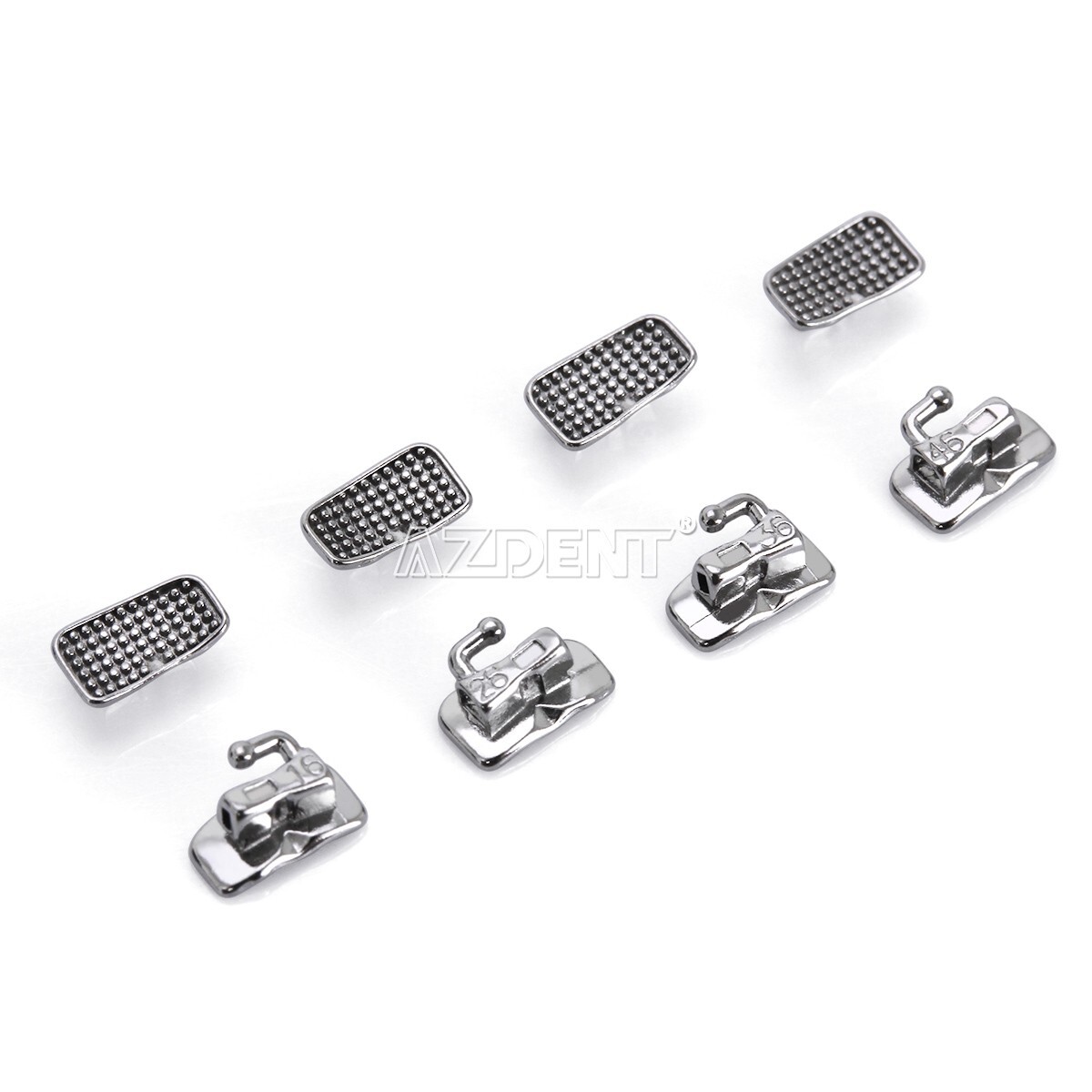 50 Sets AZDENT Dental Orthodontic Buccal Tube 1st Molar Roth 022 Bondable Tube