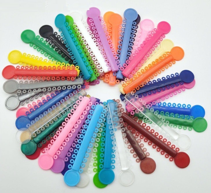 1 bag Dental Orthodontic Elastic Ligature Ties Rubber Bands for Brackets Brace