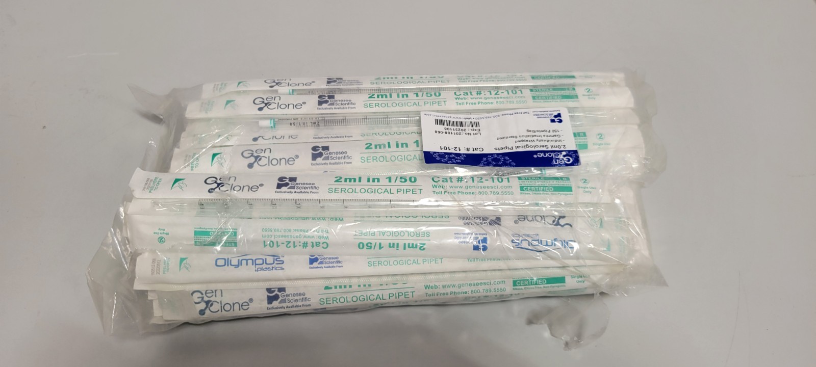 GenClone Serological pipet STERILE Non-pyrogenic 2 mL, 1/50, 12-101