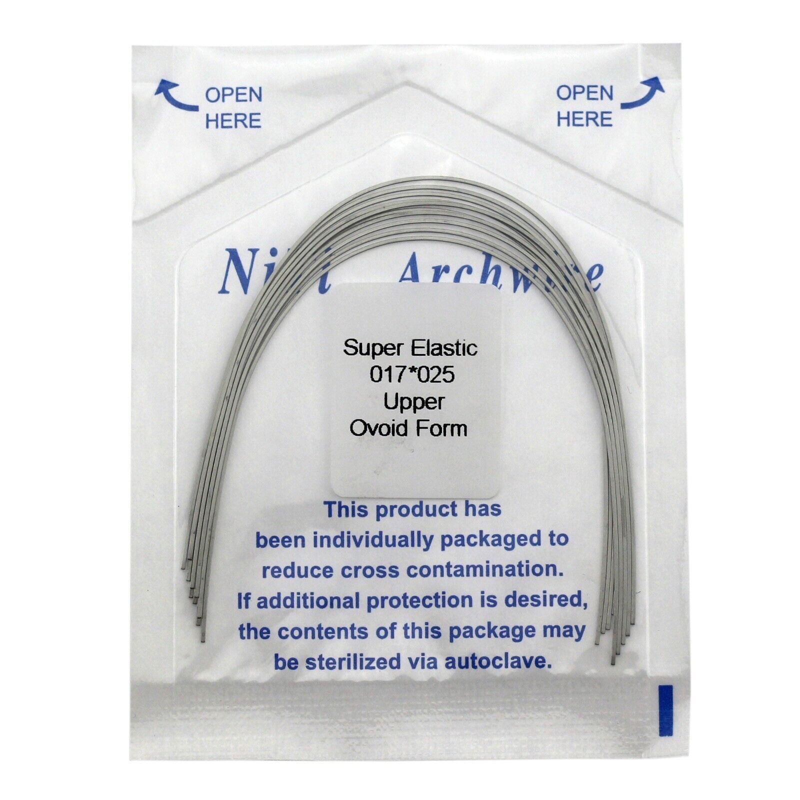 10Packs Dental NITI Ovoid/Natural/Square Form Rectangular Arch Wires Upper/Lower