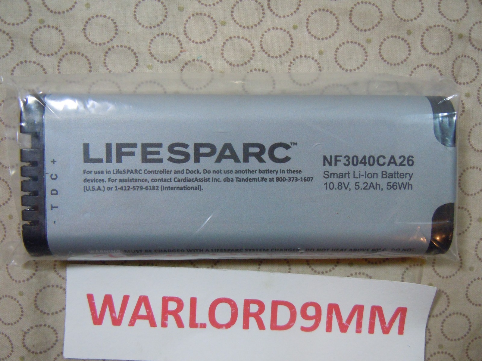 NEW LIFESPARC NF3040CA26 SMART LI-ION BATTERY 10.8V, 5.2Ah, 56Wh.