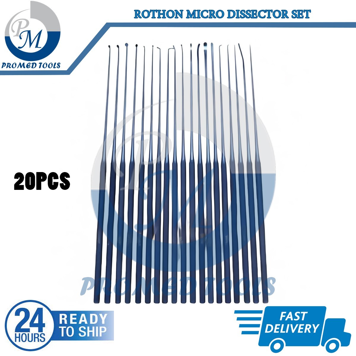 Rothon micro dissector expended 20 pcs set Coated Orthopedic instrument A+ quali
