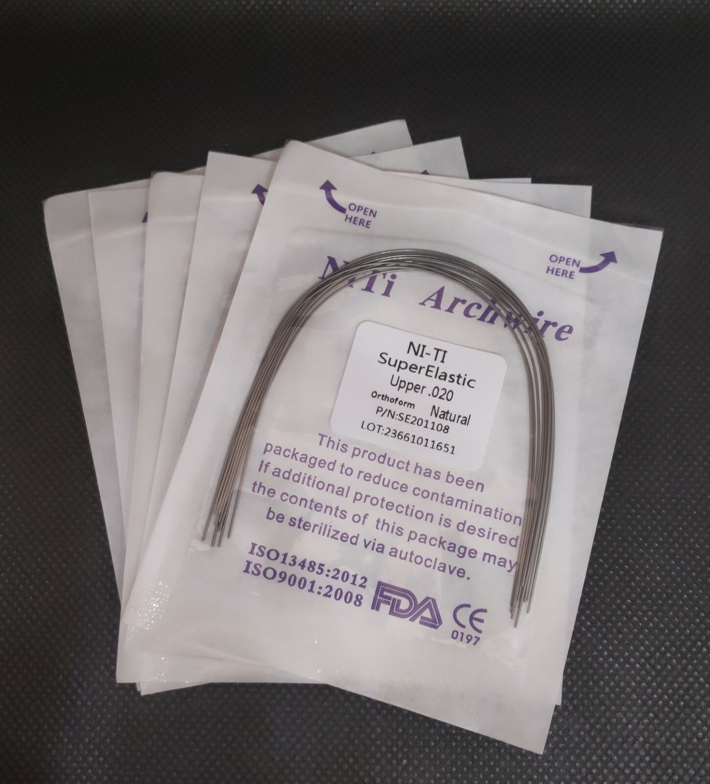 30Packs Dental Orthodontic Super Elastic Wire Niti Round Arch Wires Natural Form