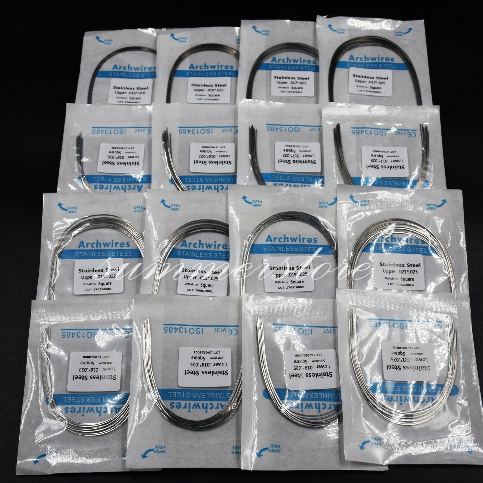 Dental Ovoid/Nature/Square Stainless Steel Arch Wire Rectangular 10 Pcs/Pack
