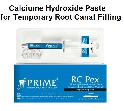 Prime Dental RC PEX Calcium Hydroxide Based Paste with iodoform 3g Syr free ship
