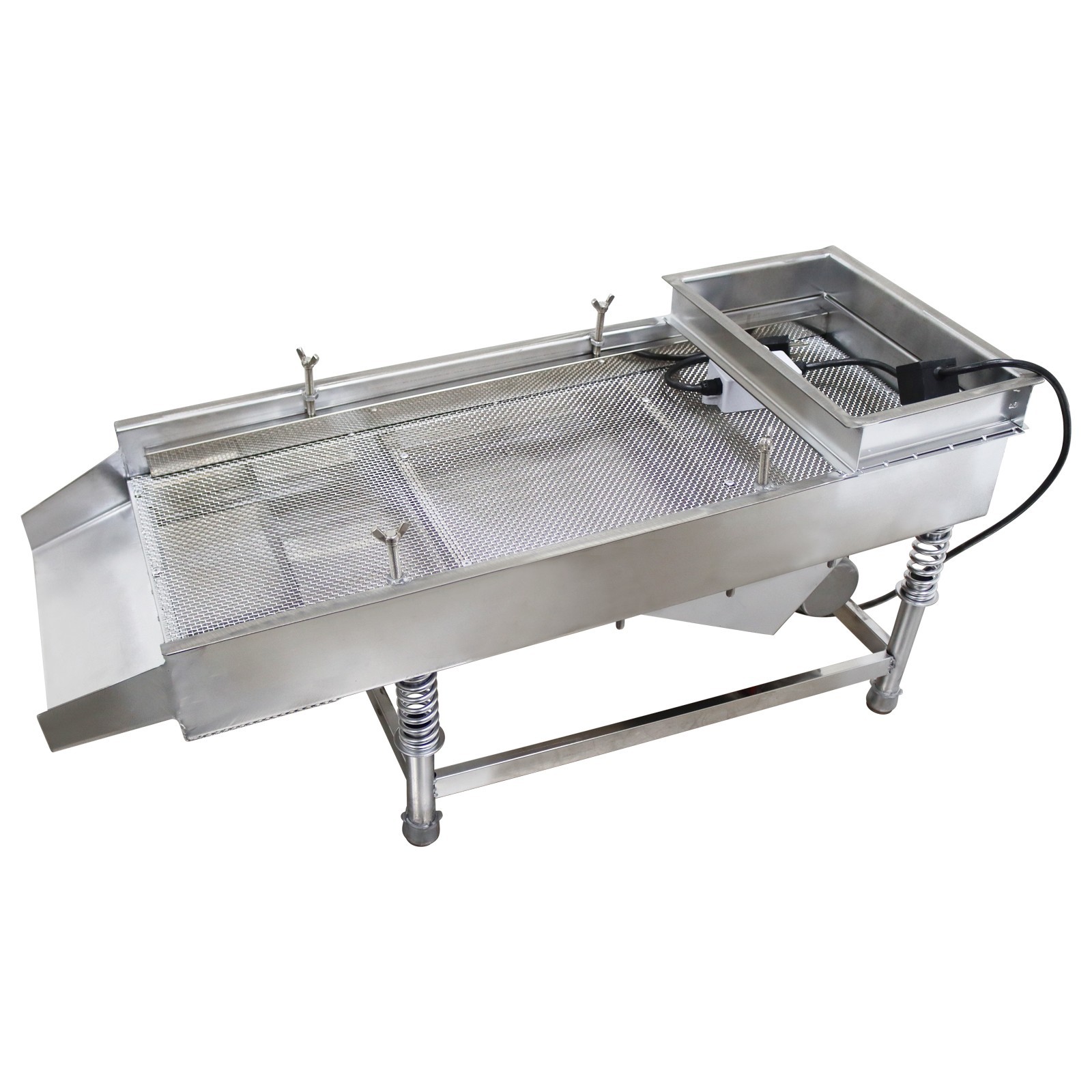 3mm Stainless Steel Single-Layer Straight Linear Vibrating Screen Sifter 110V