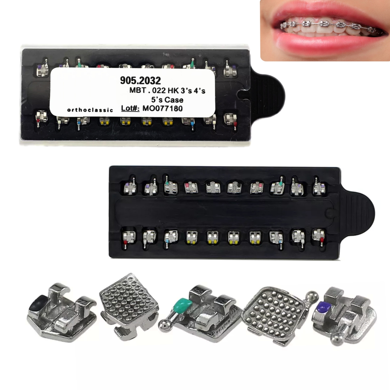 US Dental Orthodontic Metal Brackets MIM Mini Braces MBT 022 345 Hook 5-5