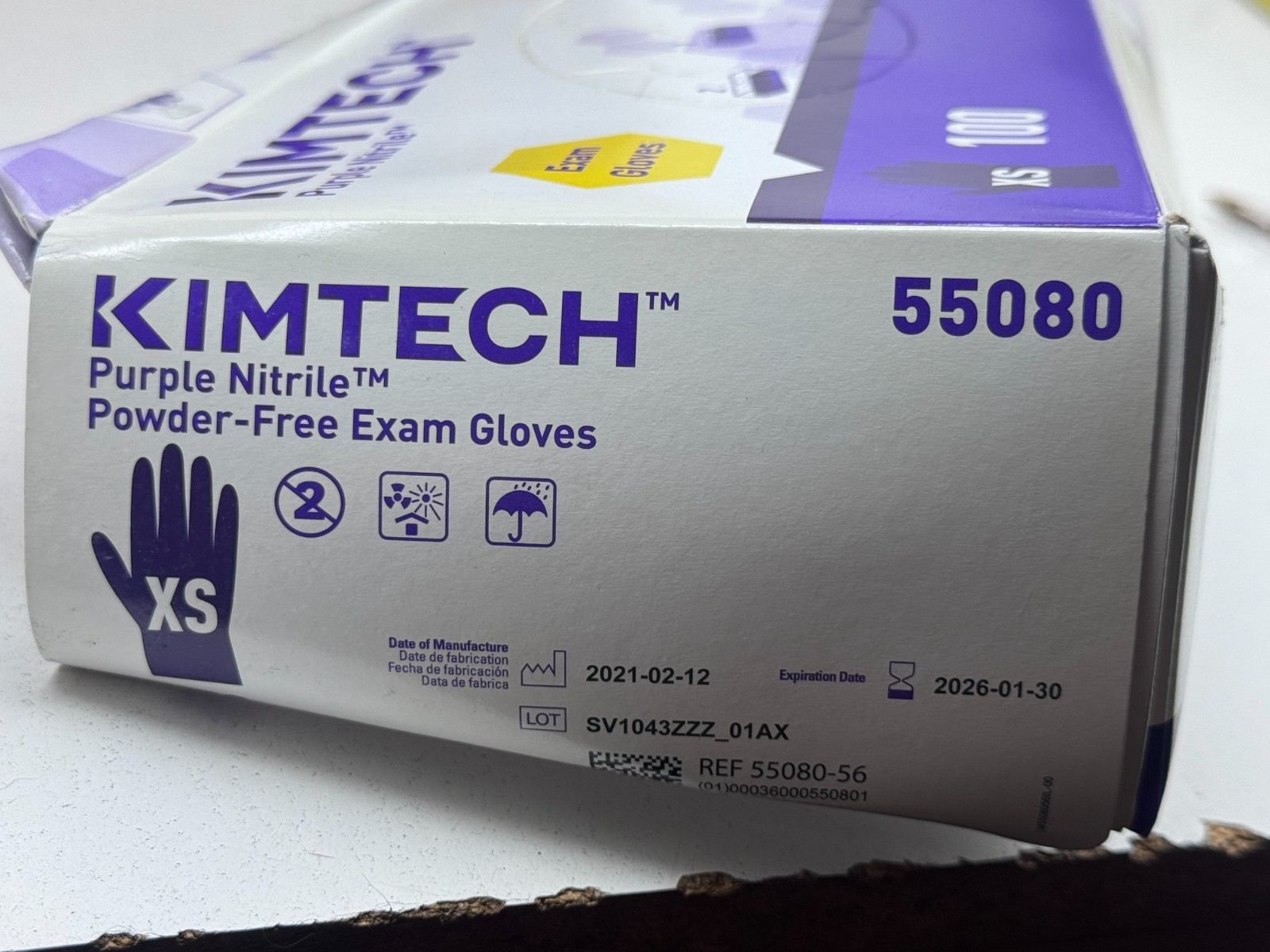 (2500/Case) Kimtech Element Blue Nitrile Powder Free Exam Glove XS Extra Small
