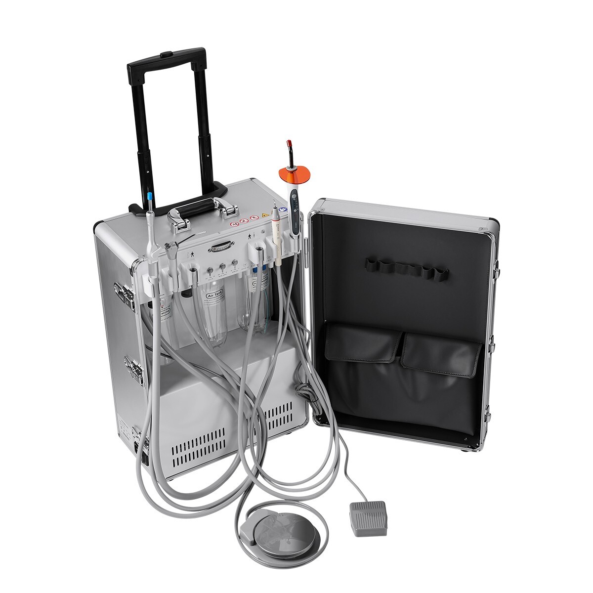 Dental Delivery Unit Cart Air Compressor Suction+LED Curing Light+Scaler P206