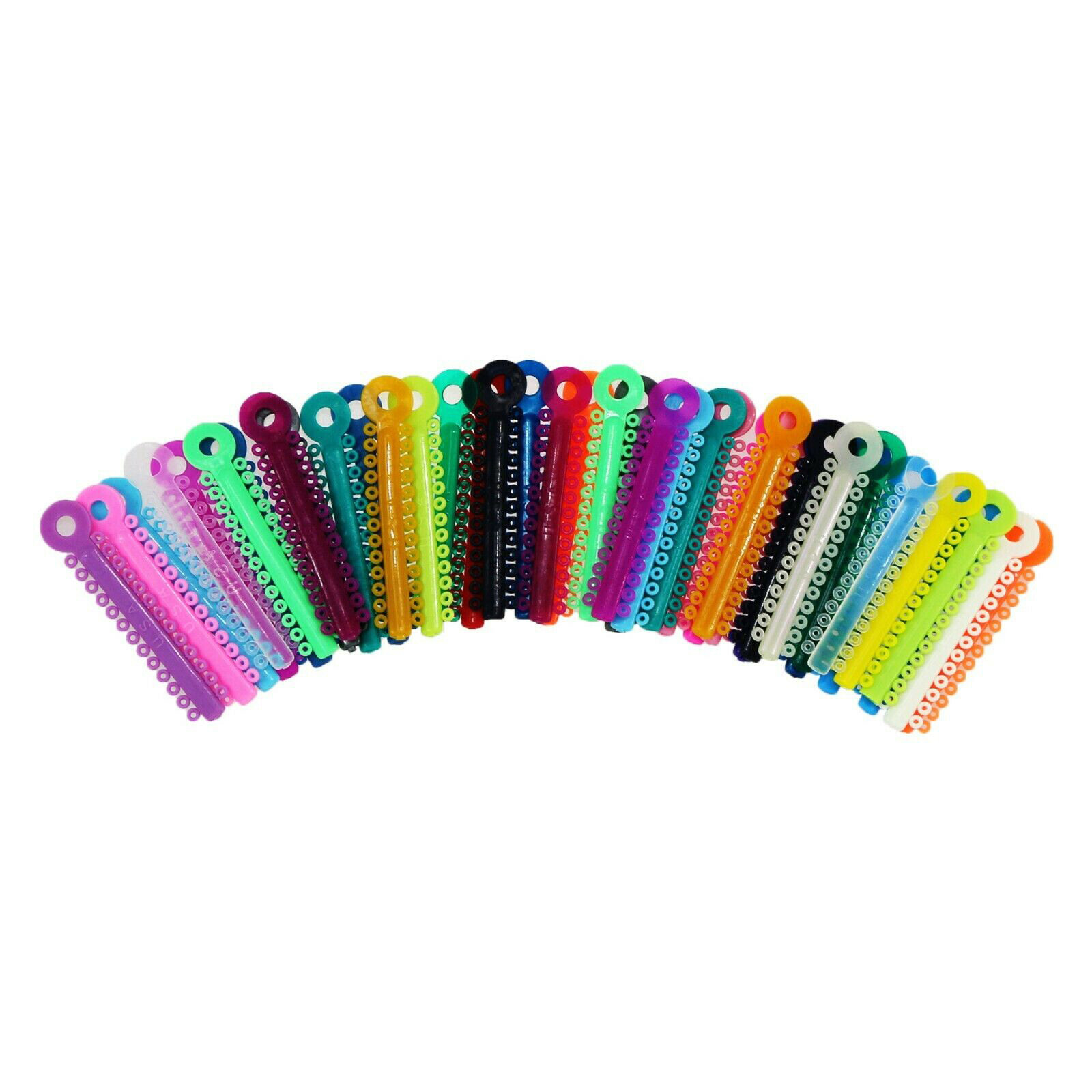 1040pcs Dental Orthodontic Ligature Ties Braces Elastic Rubber Bands Mixed Color