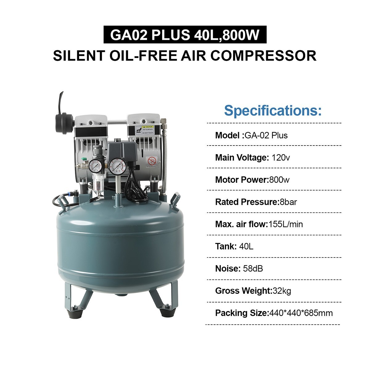 US Dental Unit Chair Computer Controlled DC Motor/Air Compressor/Suction machine