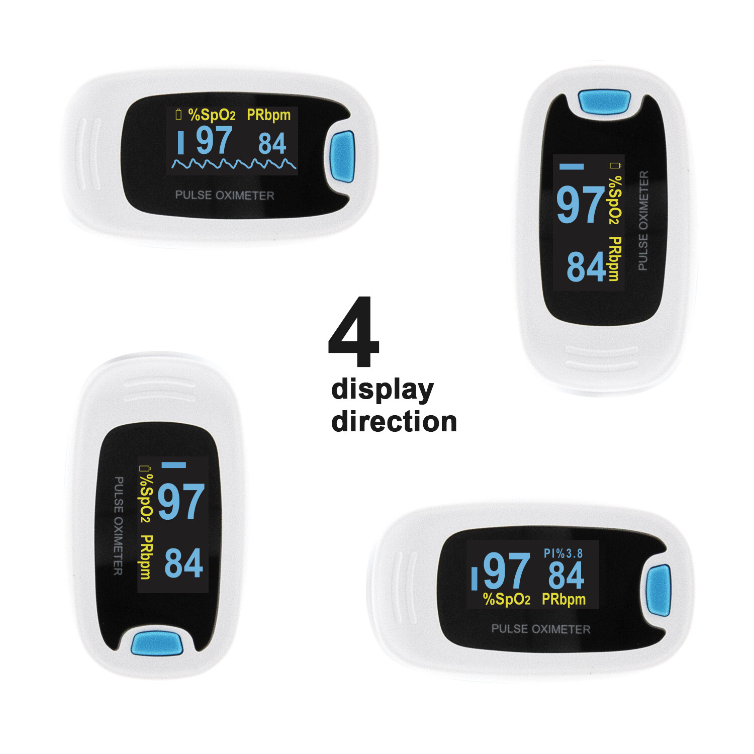 SpO2 PR Finger tip Pulse Oximeter Blood Oxygen Heart Rate Monitor Pouch& Lanyard