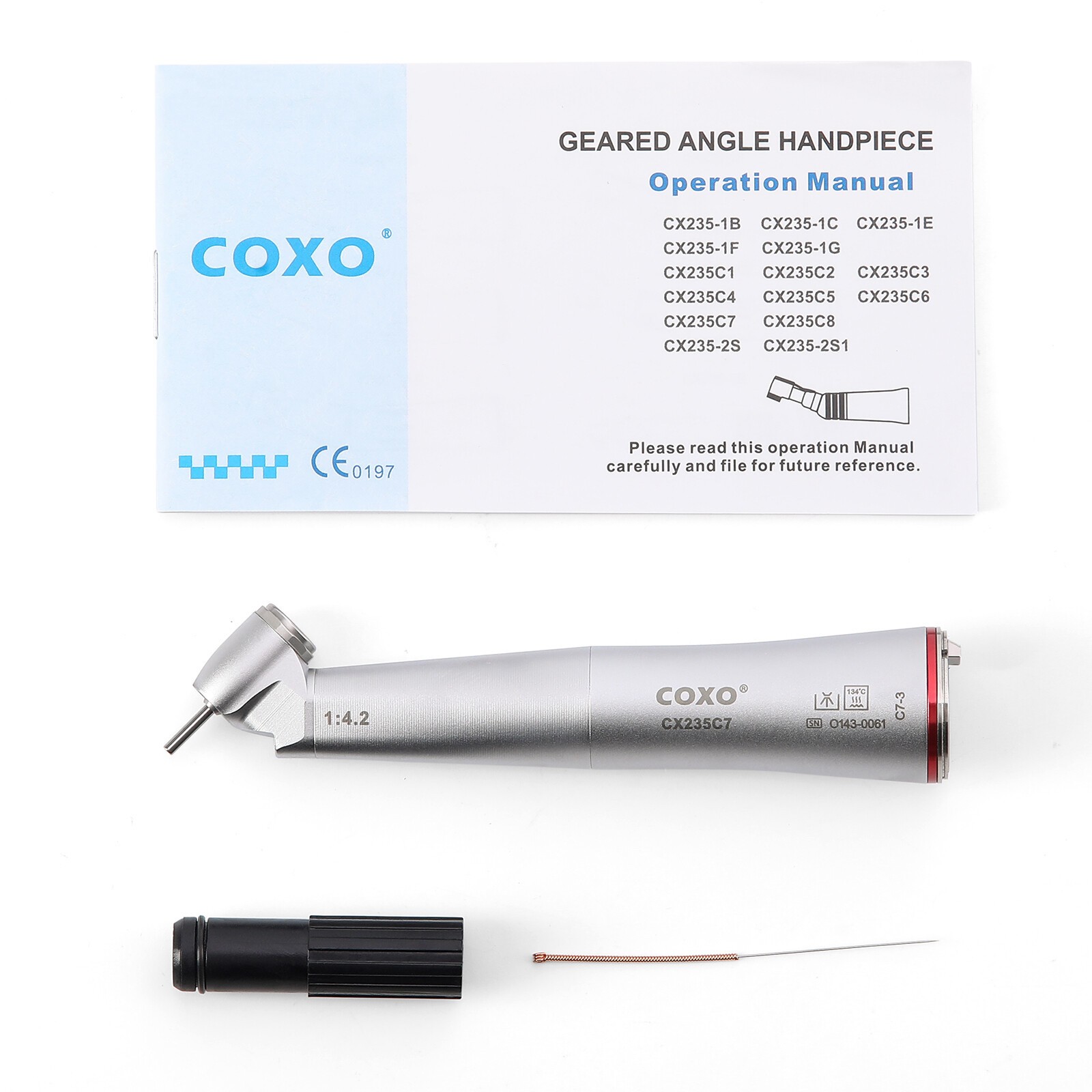 COXO CX235C7 45° Speed-increasing Electric Handpiece 1:4.2 for FG burs Ø1.6mm