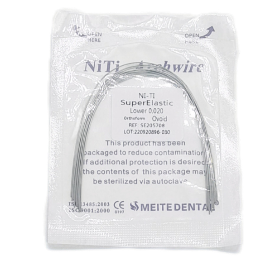 30Packs Dental Super Elastic NITI Arch Wires Orthodontic Round Wire Ovoid arcs